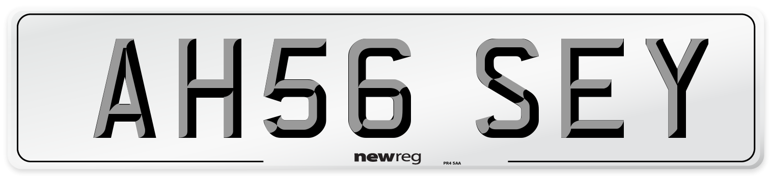 AH56 SEY Number Plate from New Reg